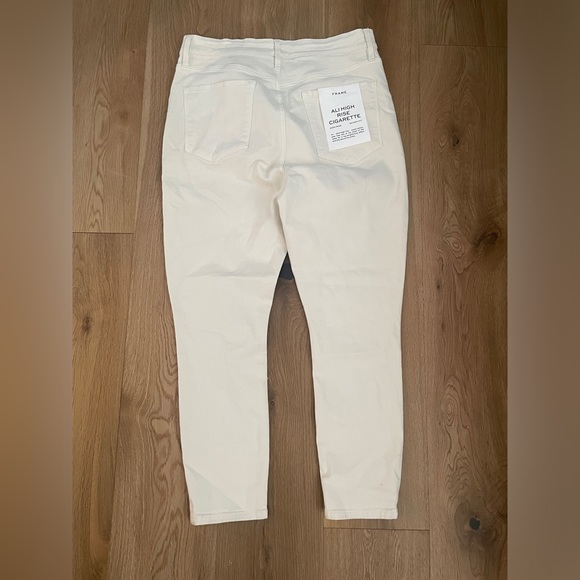 Frame denim Ali high rise cigarette pants in vintage white size 32 - Picture 7 of 11